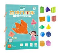Kit di geometria, Pull String 3D Geometry Learning Libro 12 Tipo divertente gioco illuminismo Manipolativi di matematica del pensiero spaziale per ragazzi