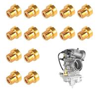 Kit di Getti Carburatore M5,Ugelli per Carburatore,Kit Getto Principale Carburatore,Getto Principale del Carburatore,Carburatore Principale Ugello in Ottone,Principale Ugelli di M5 Taglia 90-150,16PC