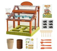 Kit di giardinaggio e coltivazione per bambini, con serra, giocattoli educativi, giocattolo educativo per bambini, scienze e giardinaggio di piante, per bambini, ragazze, aula, casa, fattoria, natura