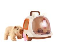 Kit Di Gioco Per Animali Per Animali Domestici Elettrici - Coniglio Per Gatto Per Cani Robot Plush Interattivo, Pretendenza Bottiglia Da Alimentazione E Pettine, Giocattolo Di Simulazione Per La Cura