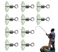 Kit di giradischi da pesca, attrezzatura da pesca girevole, attrezzatura da pesca girevole in rame che brilla nel nero, 10 x connettori per attrezzatura da pesca user-friendly, attrezzatura da pesca