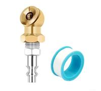Kit di gonfiaggio ad aria FNPT resistente da 0,6 cm, ugello dorato resistente alla ruggine, per pneumatici di autobus e auto (1 set)