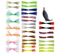 Kit di gonne in , gonne per , kit gonna esca in silicone, 30 fasci di esche e follia realistiche morbide per basi di acqua salata trota pesca di pesce gatto pesca al fiume