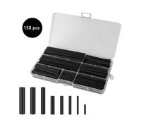 Kit di guaine termorestringenti, 150 pezzi - NERO per riparazione di circuiti, auto e impianti idroelettrici.