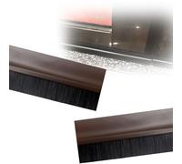 Kit di guarnizioni a Spazzola per Porte da Garage in PVC - 2 Pezzi, Lunghezza 71 cm, Altezza 3 cm, Protezione da detriti per officine e cancelli girevoli, Striscia di Tenuta Resistente alle