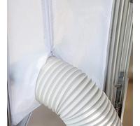 Kit di guarnizioni per finestre per condizionatore d'aria portatile con 3 unità AC regolabili, kit di ventilazione per porta scorrevole, paraspifferi per finestre verticali orizzontali (400 cm)