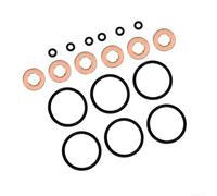 Kit di guarnizioni per iniettori Bmw e guarnizioni O-ring 18 pezzi compatibili con serie 3 E46 E90 serie 5 E39 E60 X5 E53 sostituire 13537794553 13537787236 set di guarnizioni in plastica per