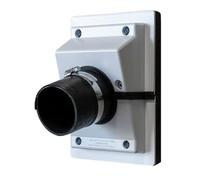 Kit di Guarnizioni per Penetrazione a Parete HVAC, Kit di Copertura da Parete Divisa AC, Coperture per Linea AC Divisa per Esterni, Set di Copertura per Condizionatore d'aria(Bianco,6cm/2.36in)