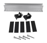 Kit di guide di montaggio solari in alluminio con staffe e morsetti per sistemi di pannelli solari a tetto piatto e fogli trapezoidali, che supportano vari spessori (set 1 (per 35 mm)