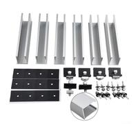 Kit di guide in alluminio sostenibile per applicazioni solari, perfettamente progettato per adattarsi a pannelli di varie dimensioni su tetti piatti (set 2 (per 30 mm)