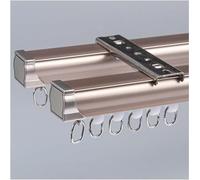 Kit di guide per tende a doppio binario in alluminio per montaggio a soffitto/pareti, divisorio 2 x 80 cm/160 cm, sistema scorrevole durevole per tende e tende