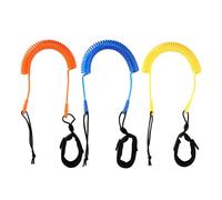 Kit di guinzaglio a spirale per tavola da surf da 3 m, per paddleboarding, resistente e confortevole, per sport acquatici (mix di 3 pezzi)