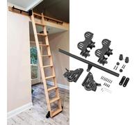 Kit Di Hardware Per Scaletta Scorrevoli Libreria, Kit Di Hardware Per Scaletta Libreria Rotolante Retrattile, Per Casa, Interni, Soppalchi, Librerie E Scaffali(800cm(26.2 ft) track)