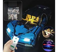 Kit di illuminazione a LED fai-da-te per il set LEGO 42083 Bugatti Chiron Technic con telecomando