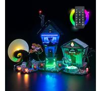Kit di Illuminazione con Telecomando Compatibile con Lego 21351 Tim Burton's The Nightmare Before Christmas (Nessun Modello), Set di Illuminazione Led Compatibile con Disney Tim Burton's The Nightmare