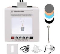 Kit di illuminazione for fotografia di gioielli professionale, piccola illuminazione portatile for studio fotografico domestico con funzione di rotazione elettrica a 360°, 4 luci di riempimento