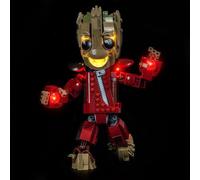 Kit di illuminazione LED decorativo, compatibile con il modello di costruzione LEGO 76341 Groot in combinazione di parassiti (non incluso)