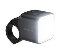 OSRAM LEDsBIKE COMPACT 100 SET, set di luci per bicicletta ricaricabili - anteriore e posteriore, con luce di stop, omologato StVZO, compatibile con supporto Garmin, tre livelli di luminosità, 100 lux
