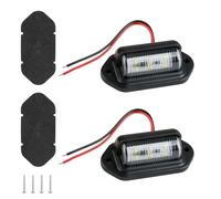 Kit di illuminazione per targa per moto, auto, a LED, 12 V/24 V, impermeabile, luci posteriori, lampada da fuoco, targa di immatricolazione, rimorchio con base in ABS e viti, camion, furgoni, caravan