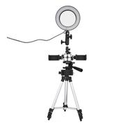 Kit di illuminazione per videoconferenze flessibile e portatile, con luce circolare a LED dimmerabile, anello luminoso per selfie, 3 modalità di