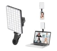 Kit di illuminazione per vlog di TikTok, design a doppia clip con 60 LED, clip ricaricabile per telefono, luce per selfie per telefono, luce video