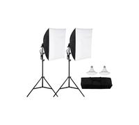 Kit di illuminazione Softbox-Duoku-24" x 24"-Lampadine LED 30W-Treppiede Regolabile-Illuminazione da Studio per la Fotografia