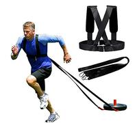 Kit di imbracatura da slitta con cinghia di trazione per corsa a piedi e calcio, pesca su ghiaccio, velocità, agilità, allenamento di resistenza per migliorare la forza