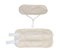 Kit di Impacco di Olio di Ricino in Cotone Organico Leggero Regolabile, Impacco di Compressione Per Dormire, Leggere, Yoga - Impacco di Olio di Ricino Per collo E Spalle