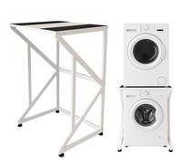 Kit di impilamento per lavatrice e asciugatrice, kit Union supporto per lavatrice asciugatrice universale sovrapposizione torre piedistalli e cornici