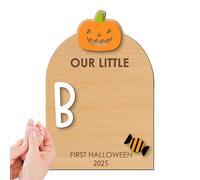 Kit Di Impronta Della Mano Per Bambini | Halloween Keepsake Wooden Print Pad Ornamentt Preservazione Della Memoria Compatta | Gift Art Artigianale Per La Doccia Natale Genitori Natalizi Per Bambin