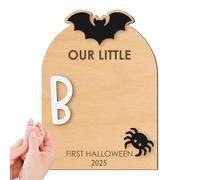 Kit Di Impronta Della Mano Per Bambini | Halloween Keepsake Wooden Print Pad Ornamentt Preservazione Della Memoria Compatta | Gift Art Artigianale Per La Doccia Natale Genitori Natalizi Per Bambin
