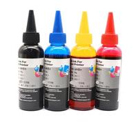 Kit di inchiostro di ricarica universale da 100 ml compatibile con sistemi di inchiostro CISS per le stampanti ricaricabili inchiostro colorante per più modelli di stampanti(4PCS)