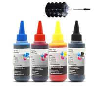 Kit di inchiostro di ricarica universale da 100 ml compatibile con sistemi di inchiostro CISS per le stampanti ricaricabili inchiostro colorante per più modelli di stampanti(4PCS-30ml)