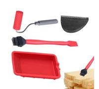 Kit di incollaggio per la lavorazione del legno - Applicatore di colla legno da 190x25mm, materiale robusto | Silicone in lega in alluminio carpenter incollare lo spargitore con vassoio per applicazio