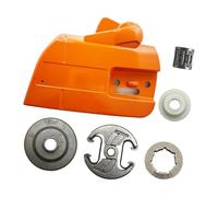 Kit di ingranaggi a vite senza fine for tamburo, coperchio laterale, frizione, freno catena, adatto for motosega 340, 345 e 350, pezzo di ricambio.