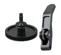 Kit di ingranaggi per estrusore in acciaio temprato con rivestimento DLC per BambuLab A1/A1 per Mini, ruota motrice ad alta resistenza all'usura per PLA ABS per parti di stampante PETG (nero)