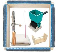 Kit di Ingresso per Principianti per Tappeti Tufting Fai-da-Te, per Cuscino per Tappeti, Pistola per Trapuntatura Manuale con Telaio per Trapuntatura in Legno Incolla A Rullo Portatile Avvo