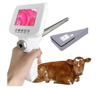Kit di inseminazione artificiale, strumento professionale di inseminazione visiva per bovini con schermo da 15 MP, pistola AI avanzata per l'allevamento del bestiame