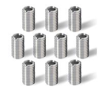 Kit di inserti filettati M10 a M8,15 mm in acciaio inox, boccole e dadi