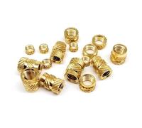 Kit di inserti in ottone e rame da 90-1050 pezzi, viti con dado e inserto in ottone M1.4M1.6 M2 M2.5 M3 M4 M5 M6 for stampa 3D con fusione a caldo, filettatura zigrinata.(M1.4M1.6 500pcs)