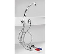 Kit di installazione completo con miscelatore a due pedali e bocca di erogazione - Idral
