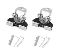 Kit di installazione con staffe di montaggio per barra luminosa a LED, 2 supporti per faretti per cofano, adatti per tutti i veicoli (argento)