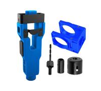 Kit di installazione di Blocco porta - Guida di taglio fori Tutto in , Strumento di preparazione della porta in legno regolabile | Parti di ricambio di Blocco, modello di trapano hardware
