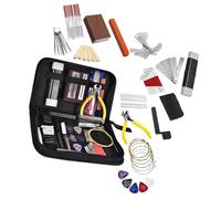 kit di installazione per chitarra Accessori Kit Di Strumenti Per Chitarra Riparazione Strumenti Di Manutenzione String Action Righello Perni Per Ponte Per Chitarra Corde Plettri