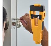 Kit di installazione per serratura della porta, strumento per mortasa, multiuso, ergonomico, strumento per scalpellatura ergonomica, guida per router con piastra frontale regolabile, per ingresso in