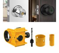Kit di installazione per serratura porta 2 boccole regolabili con modello di
