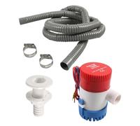 Kit di installazione pompa per lenti, kit idraulico con pompa per lente da 12 V con tubo flessibile per lente da 78,7 pollici, con per corpo e 2 morsetti in acciaio inox