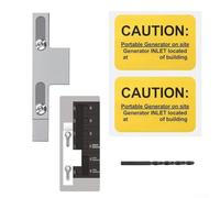 Kit di interblocco generatore per pannelli Murray Gould ITE 150 200 Amp, blocco di sicurezza in lega di alluminio con spaziatura da 1-1/4 pollici, finitura argento (SD200SA)