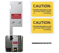 Kit di interblocco generatore per pannelli Murray Gould ITE 150 200 Amp, blocco di sicurezza in lega di alluminio con spaziatura da 1-1/4 pollici, finitura argento (SD-200VL)