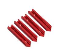 Kit di intersezione for binario a T professionale, rosso/blu/argento, lunghezza 100 mm, utensili for binario a T for carpenteria, 4 pezzi (rosso)(Red)